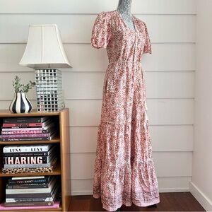 Faherty Orinda Maxi Dress in Earth Block Floral Print size XS